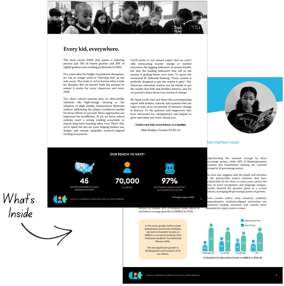 A preview of Lit's annual Impact Report. 